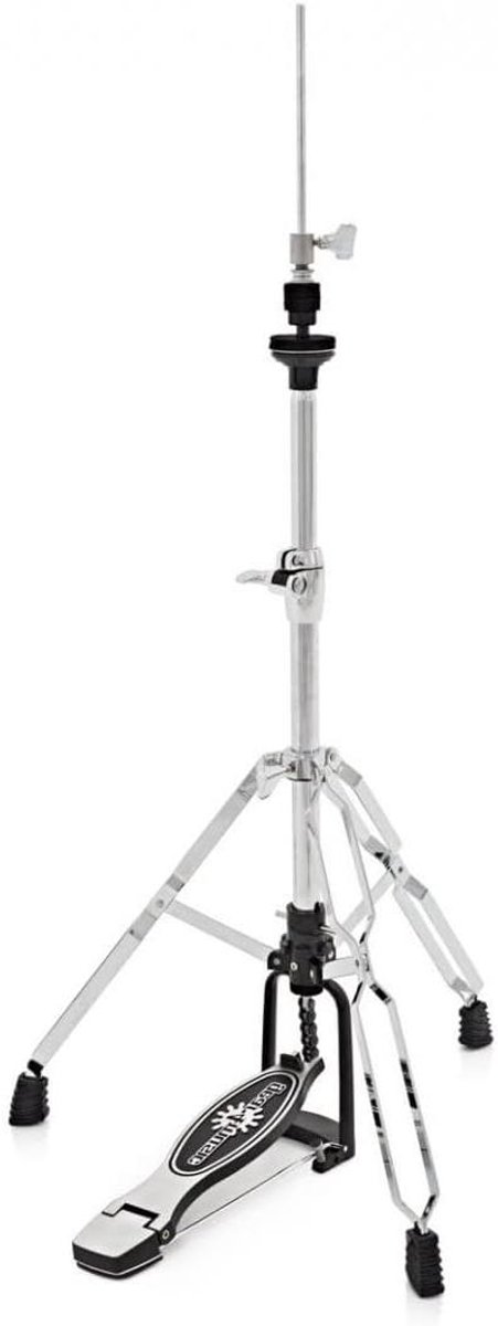Hi Hat Stand - Cimbaalstandaard Bekken - Drummen - Dubbele Versteviging - 3.8 Kilogram - Zwart