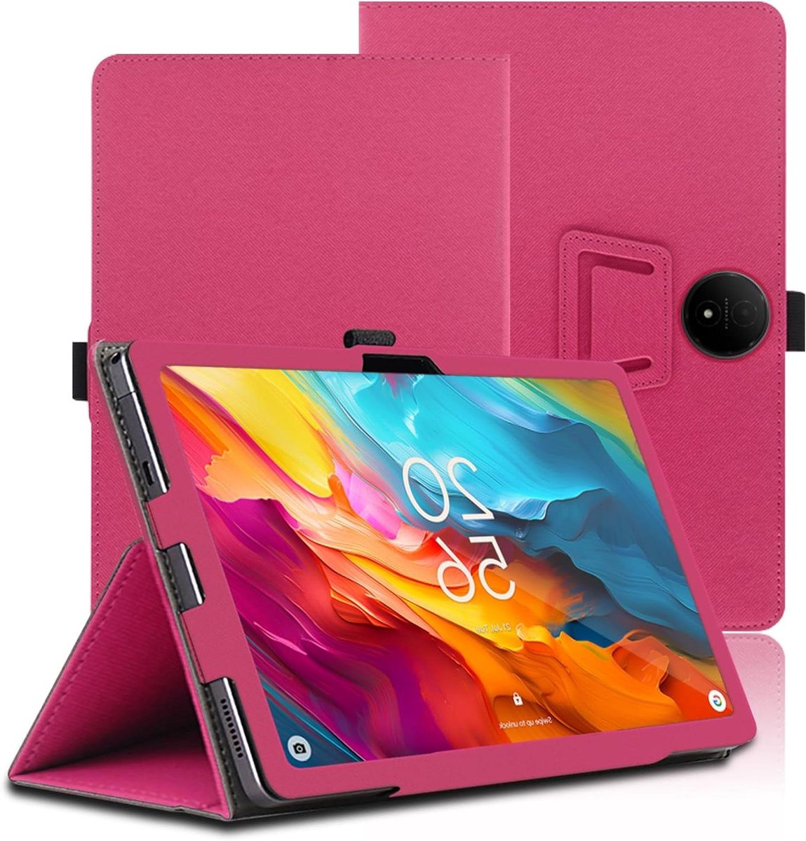 Tablethoes - Beschermhoes Tablet - Tablet Beschermen - Opvouwbare Standaard - 14.3 inch - Rood