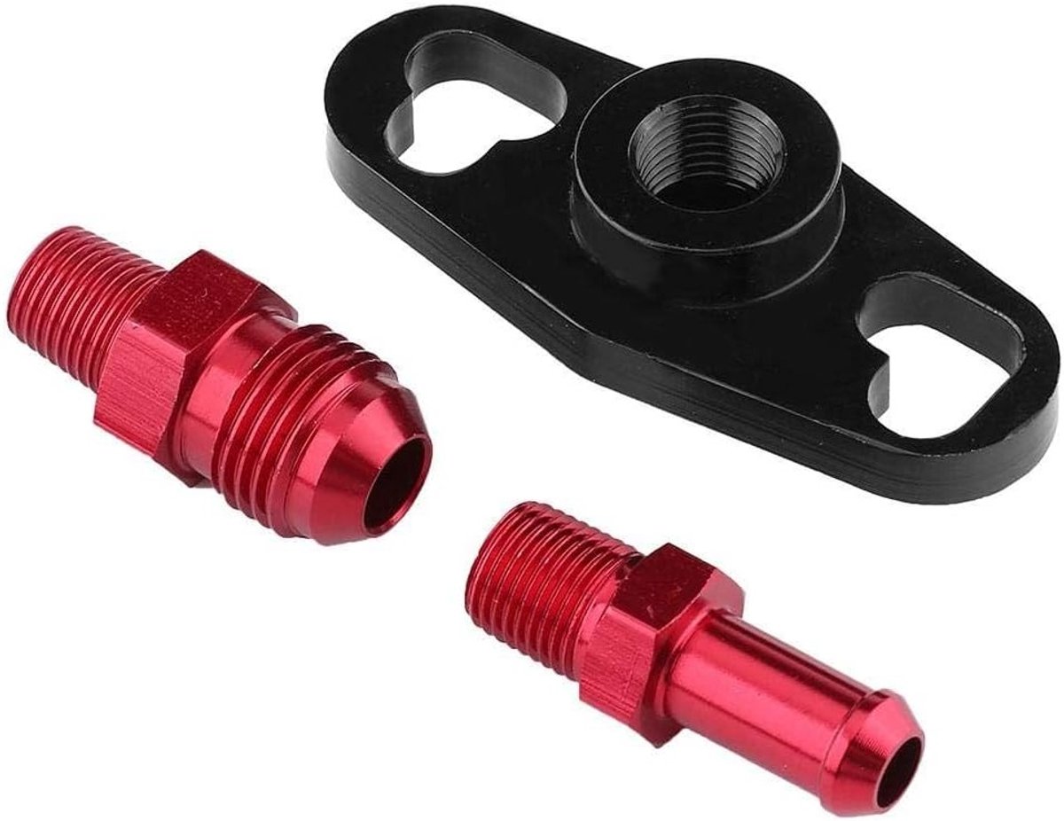 Brandstofrail Drukregelaar Adapter met Bijpassende Fittingen, Brandstofkleppen en Accessoires van Aluminium Legering
