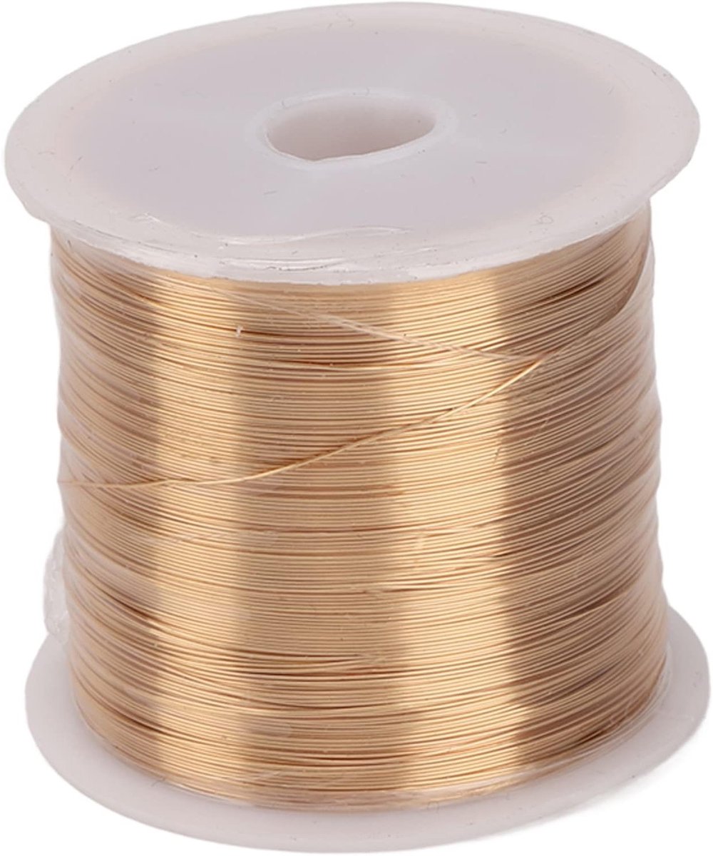 Fijne 0.3mm Koperdraad voor Sieradenmaken - 100 Meter, Roestvrij, Ideaal voor Beading en Wrapping