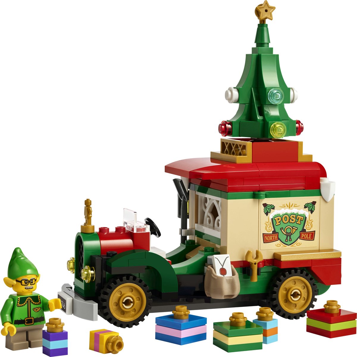 LEGO Bezorgtruck van de Kerstman - 200-delige bouwset met minifiguren thumbnail 5