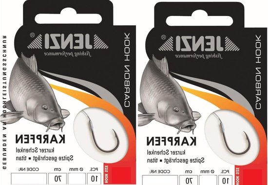 Carphaken set 20 stuks - maat 4 - gebonden haken - ideaal voor karpervissen - ShopVlot — afbeelding 2