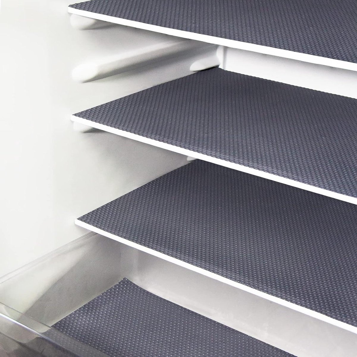Koelkast Lades - Plank Bekleding - Keuken Organiseren - Antislip Ontwerp - 10 Stuks - Grijs