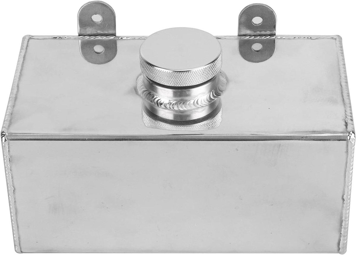 Ruitensproeierfles - Sproeivloeistof tank - Auto Onderhoud - Universeel Aluminium - 2L - Gepolijst