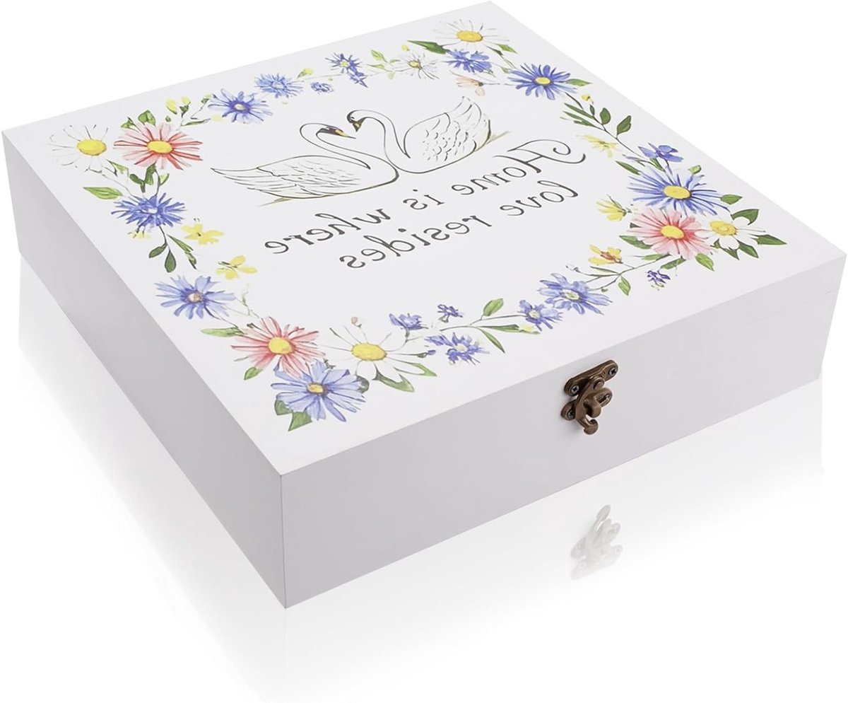 Houten Kaartdoos voor Bruiloften, Feesten en Verjaardagen - Rustieke Organiser voor Cadeaukaarten en Wenskaarten