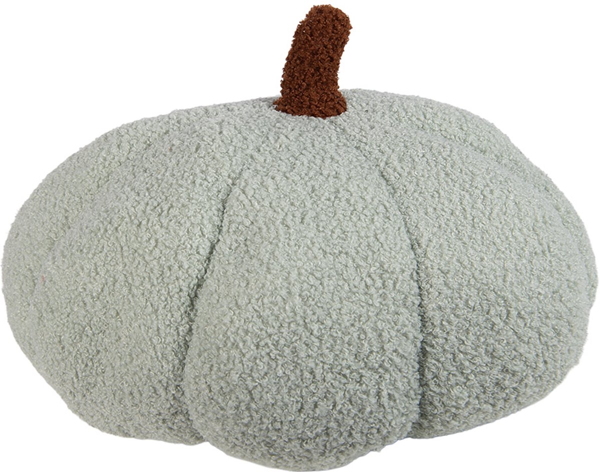 Decoratie Pompoen Ø 30x18 cm Groen Polyester Herfst decoratie