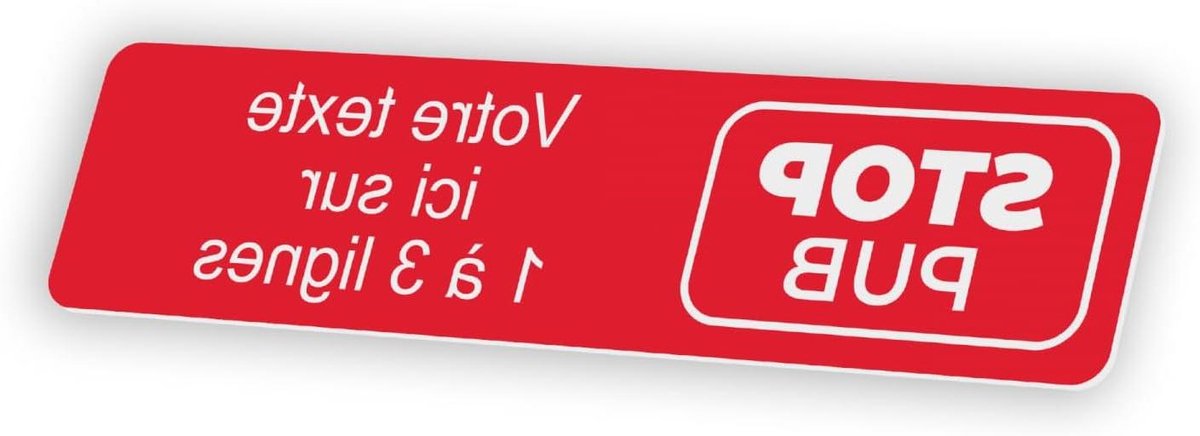 Brievenbusplaat - Adresplaatje Zelfklevend - Post Herkenning - Gepersonaliseerde Tekst - 10 x 25 cm - Rood
