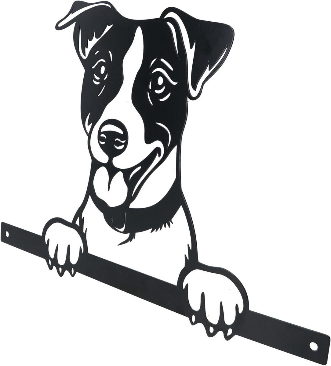 Hondenhek Silhouet - Tuindecoratie Hond - Tuin Aankleden - Kijkende Cocker Spaniel - 32 cm - Zwart