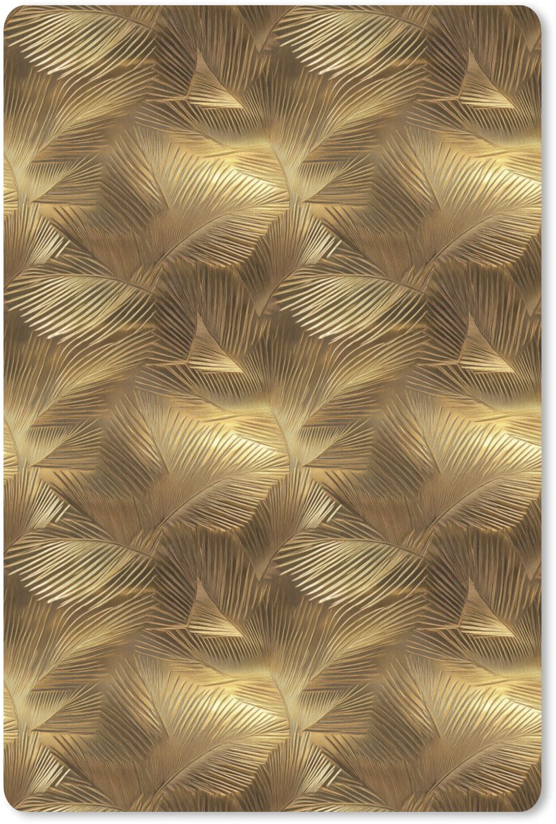 Muismat 13x20 cm - Mousepad Palm - Waaier - Goud - Muismatten