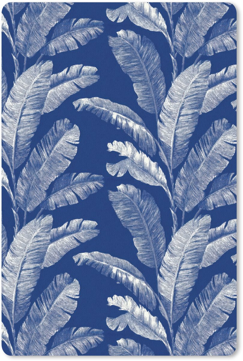 Muismat 13x20 cm - Mousepad Blad - Palm - Blauw - Muismatten