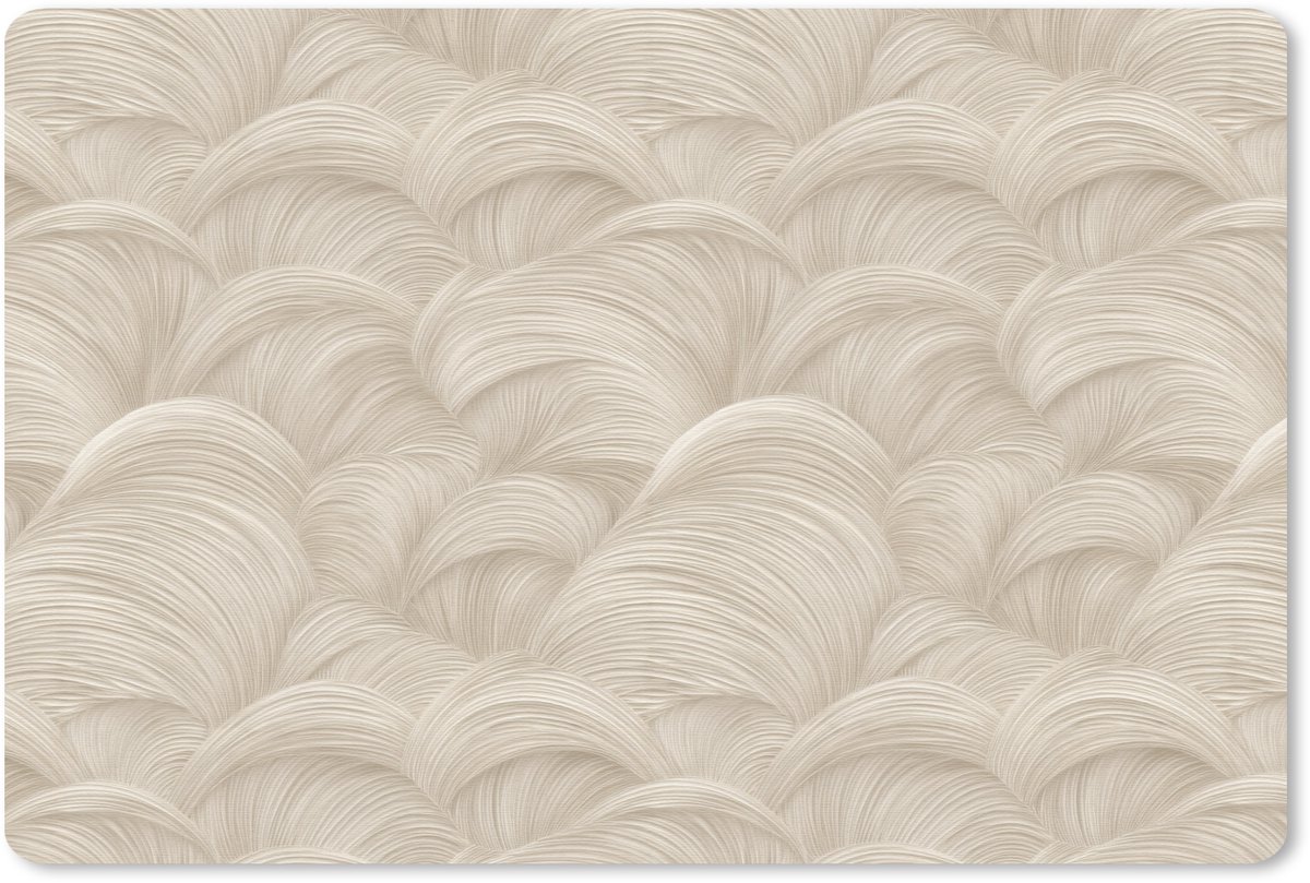 Muismat 13x8 cm - Mousepad Bogen - Patroon - Beige - Muismatten