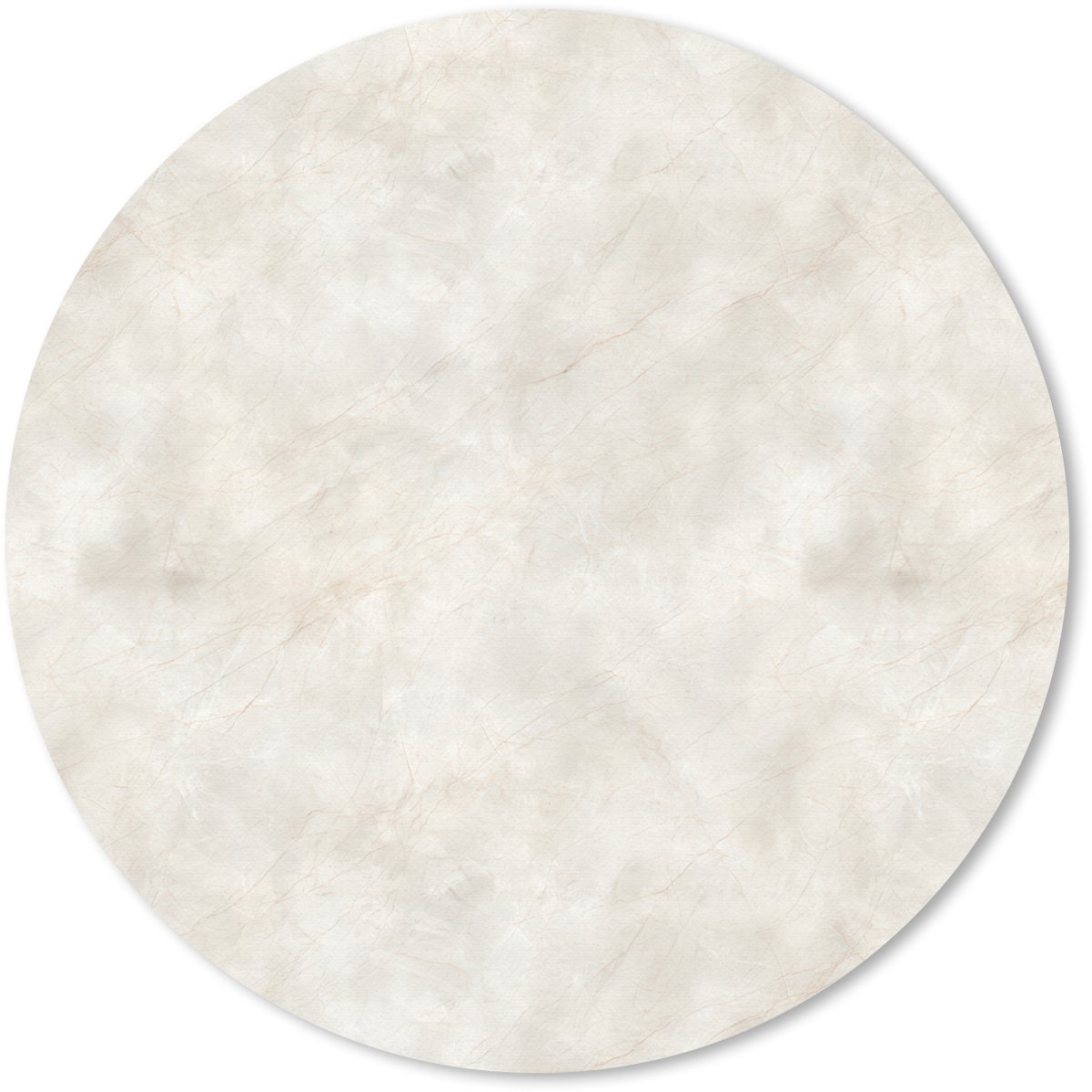 Muismat rond 30x30 cm - Mousepad Crèmebeige - Marmer print - Aders - Ronde muismatten