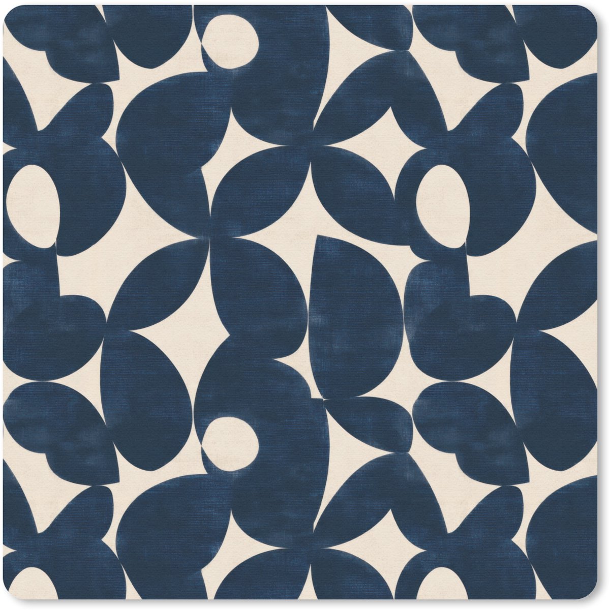 Muismat 30x30 cm - Mousepad Modern - Geometrisch - Blauw - Muismatten