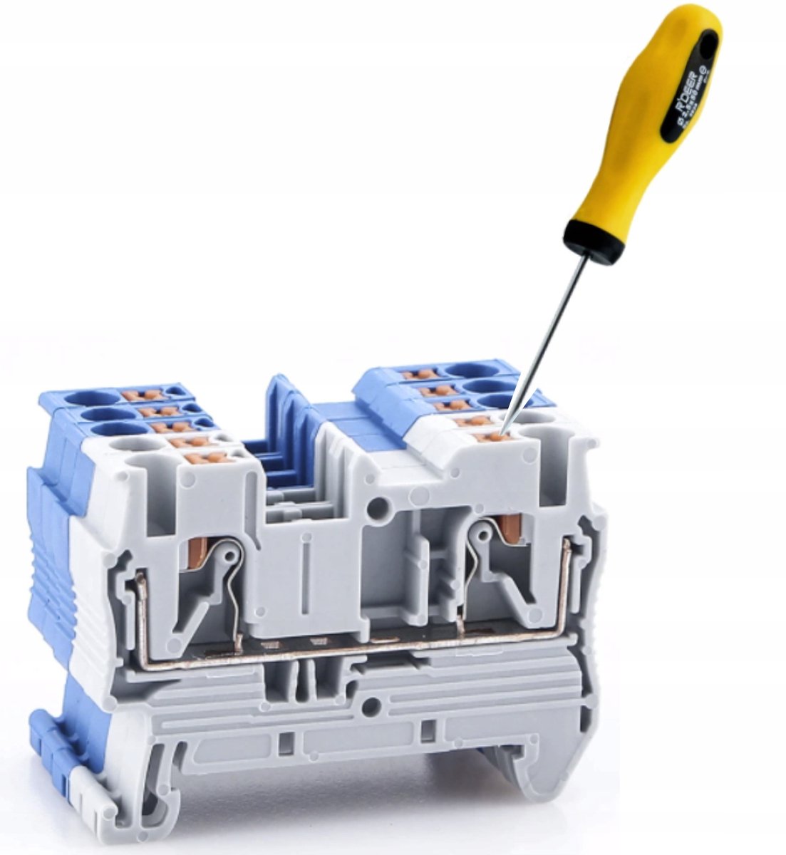 COSMO PT 2.5 Serie - DIN Rail Terminal - 1 Piët - Rode Kleur - 800V/32A