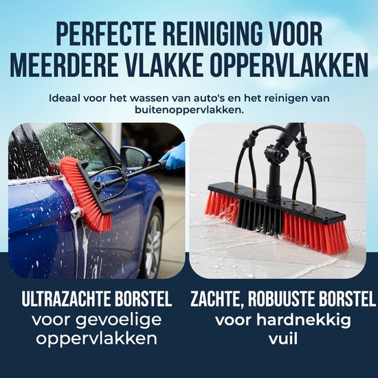 AquaBLADE Inwasser met handgreep - microvezel afneembaar en wasbaar, geschikt voor ramen, spiegels, auto enz. -Snel werken - eenvoudige bediening