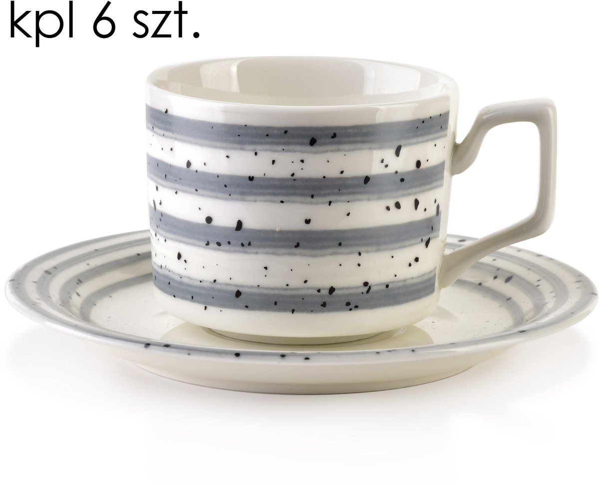 Affekdesign JOY Serie - Porseleinen Kopjes Set - 6 Stuks - Geschikt voor Magnetron en Vaatwasser