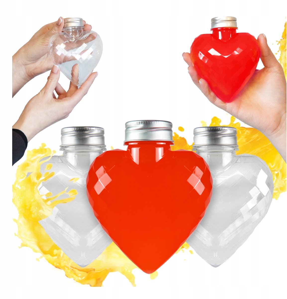 Bimberek - Decoratieve Fles - Hartvormig - 300ml - Plastic