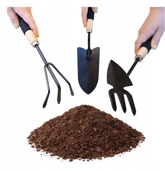 Merkloos Serie - Tuingereedschapset - Verzorging van Planten - Graven - Onkruid Verwijderen — afbeelding 3