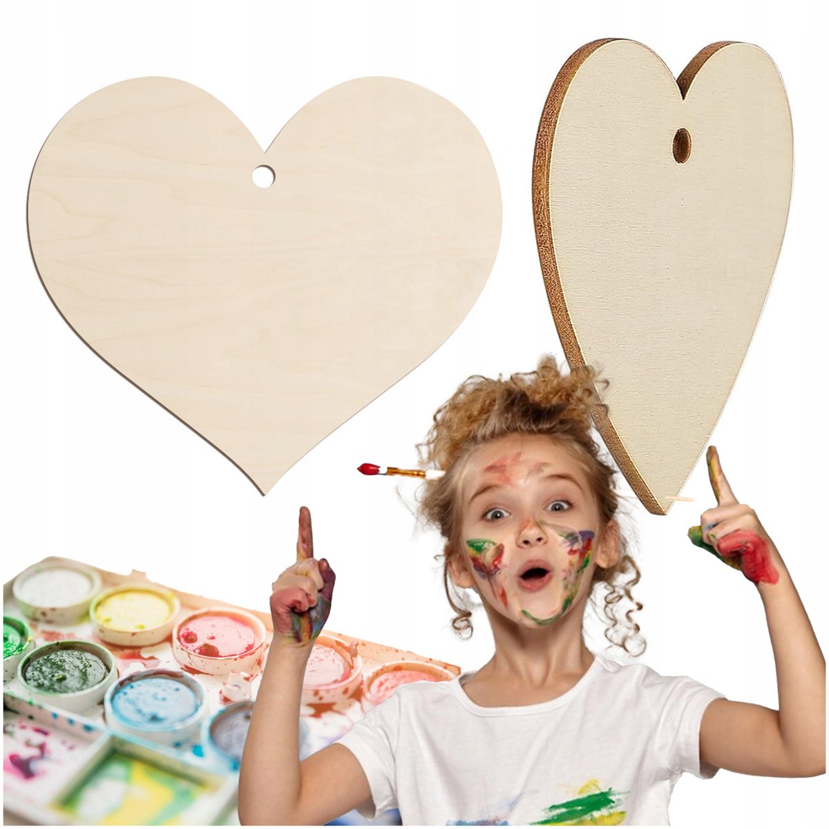 SMX Design - Houten Hart Hanger - 10cm - Venster- en AutoGebruik