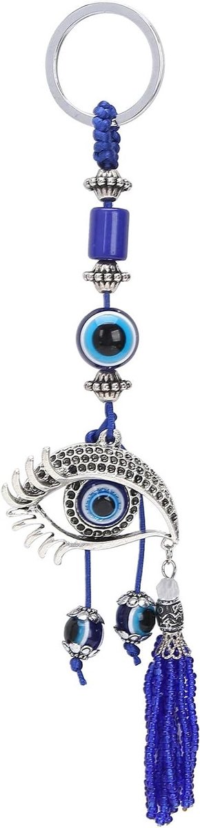 Evil Eye Sleutelhanger van 17,5 cm - Turkse Oog Sleutelhanger als Geluk Brenger en Beschermend Amulet voor Auto en Cadeau