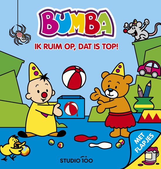 Bumba kartonboek met flapjes - Ik ruim op, dat is top!