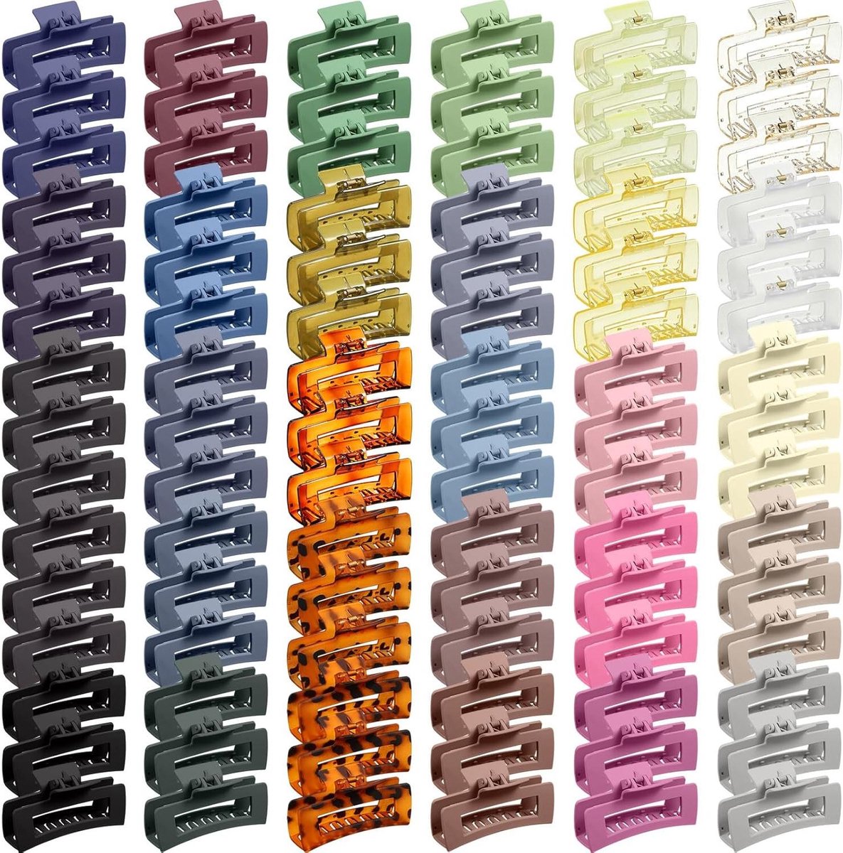Haarclips Vrouwen - Klemmen Meisjes - Haar Styling - Antislip Vierkant - 10 cm - 30 Kleuren