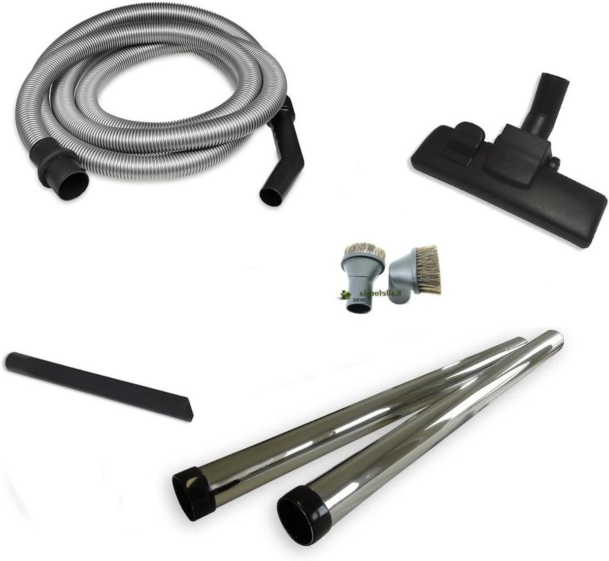 Stofzuiger Accessoireset - Zuigmond Set - Stofzuigen - Complete Kit - 2 Meter Slang - Zwart