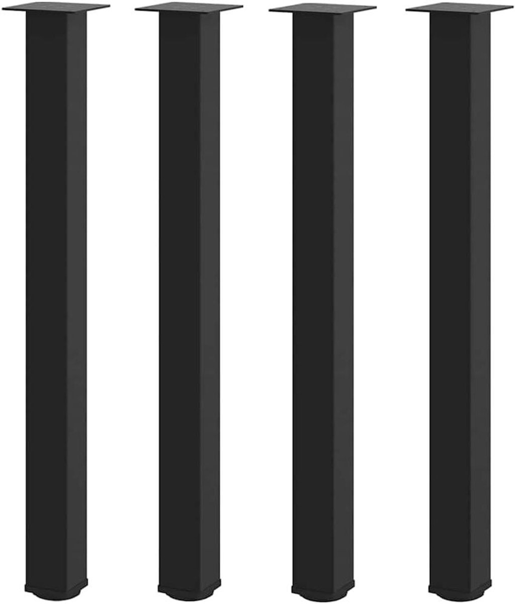 Bartafelpoten - Tafelonderstel Set - Meubels Personaliseren - Verstelbare Voetnivelleerders - 90-92 cm - Zwart