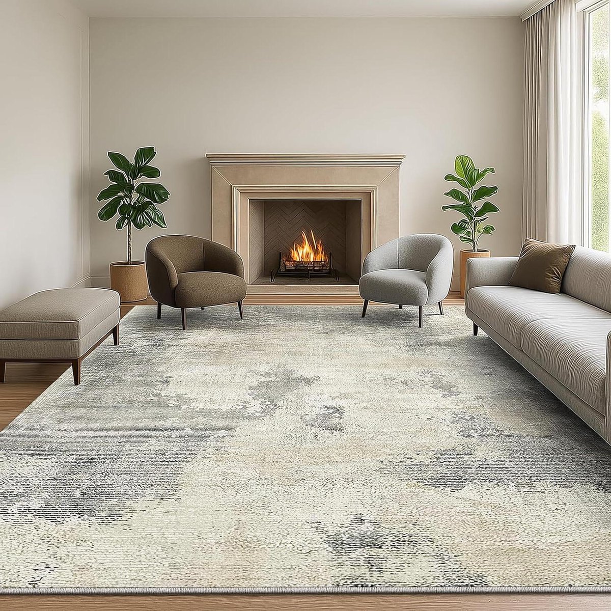 Woonkamer Tapijt - Vloerkleed Vloerbedekking - Woonkamer Aankleden - Modern Abstract Desig