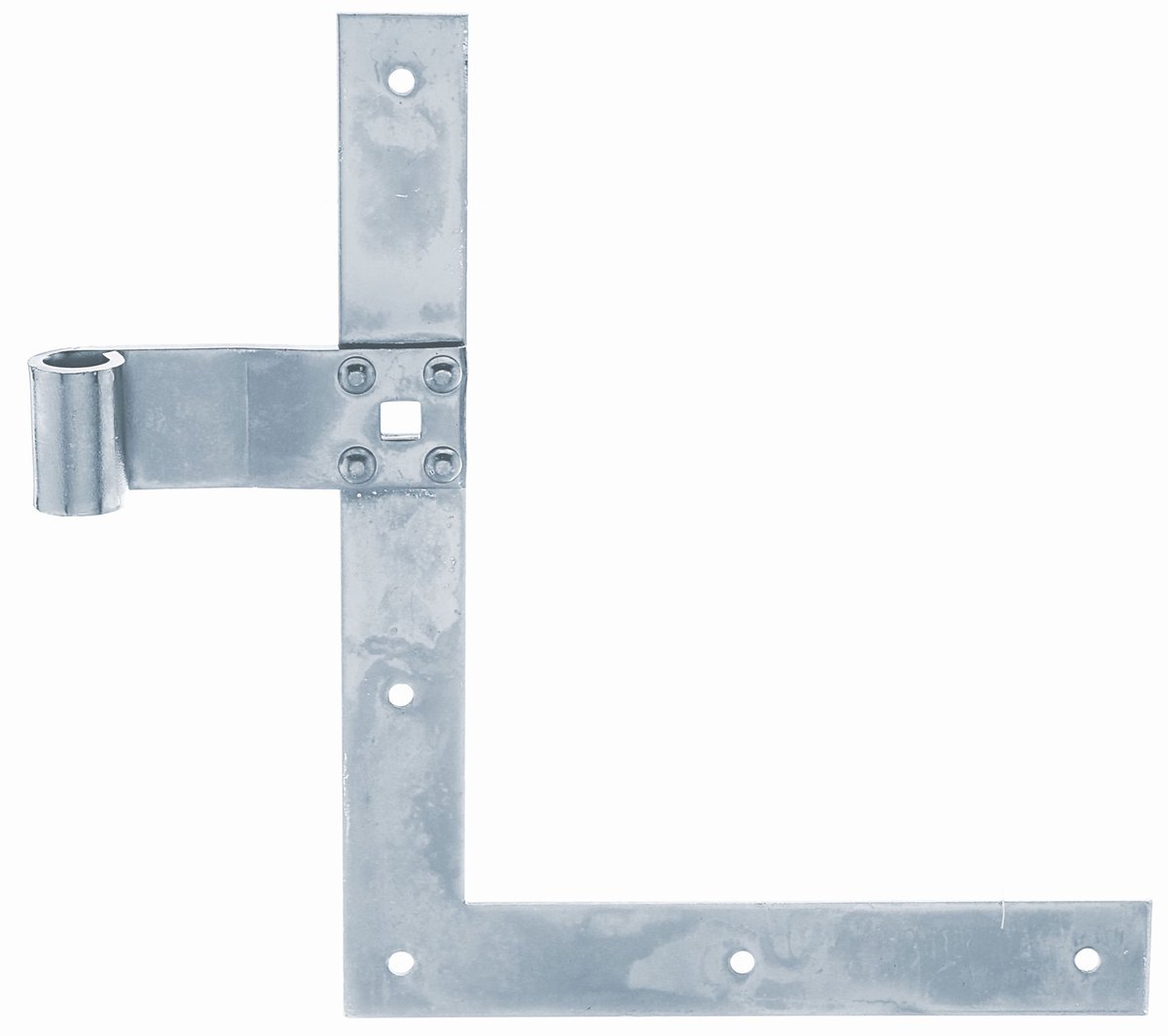 Alberts 313272 luik-hoekheng | uiteinde recht of karperstaart voor boven en onder | galvanisch verzinkt, gechromateerd | rol: Ø13 mm | afmetingen 250 x 200 x 30 mm | set van 3