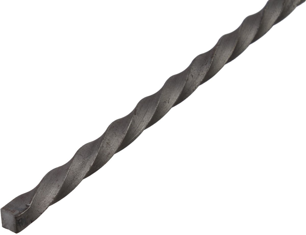 Alberts 432485 vierkante stang | gedraaid | staal | 1000 x 10 x 10 mm
