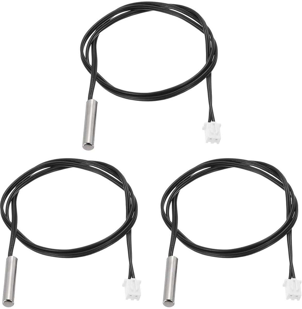 NTC Thermosensor Sonde - Temperatuursensor Warmtesensor - Temperatuurregeling - Vernikkeld Koper - 50K Ohm - Zilver