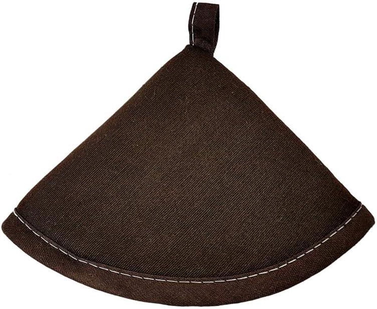 Pannenlap Capuchon - Keukenhandschoen Ovenlap - Veilig Koken - Warmte-Isolatie Tussenvulling - 15 x 12 cm - Bruin