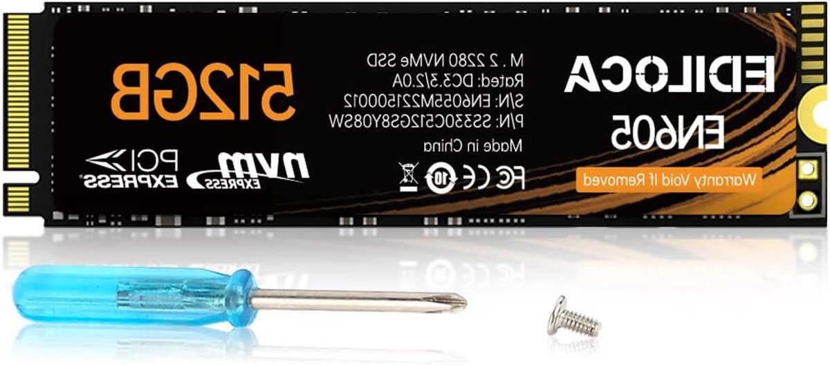 Interne SSD - Solid State Drive - Sneller Computer Gebruik - NVMe PCIe Gen3x4 - 512 GB - Zwart