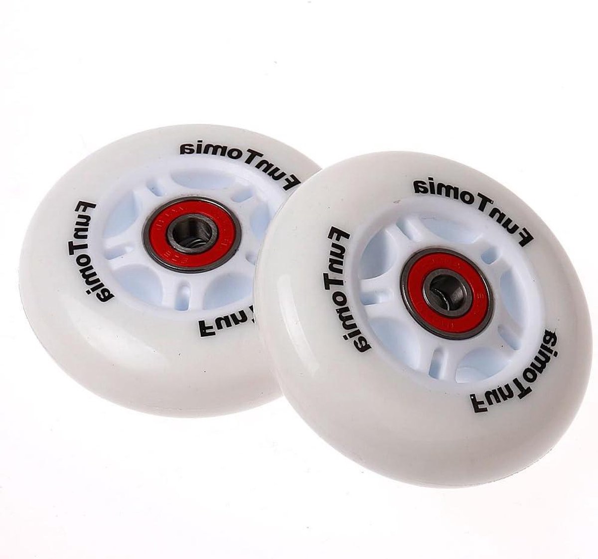 Waveboard Wielen Reservewielen skateboard Onderdelen vervangen Compleet met lagers 80 mm Wit