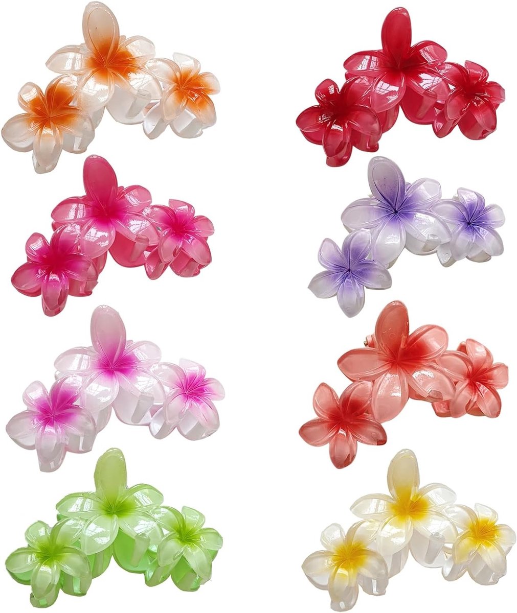 Kleurrijke Haarspelden met Bloemen Motief - Phalaenopsis Haarclips voor Feestjes, Strand en Vakantie voor Dames en Meisjes