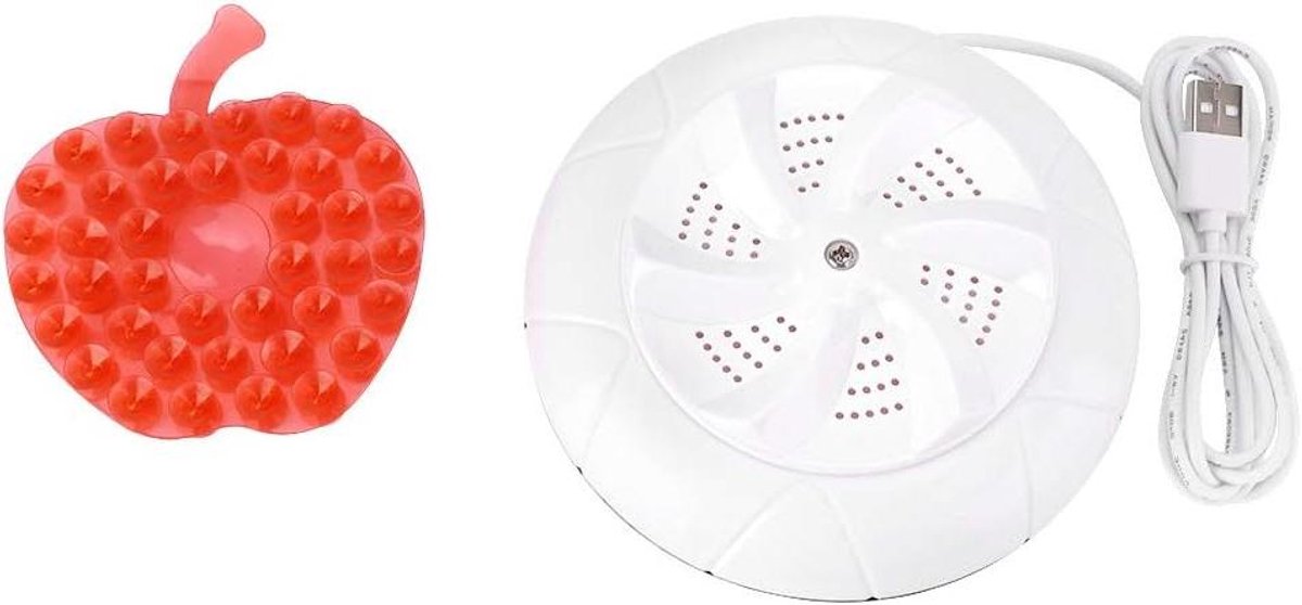 Mini Wasmachine - Draagbare Turbine Wasmachine - Reizen en Kleine Was - Ultrasone Vibratie Reiniging - 1kg Capaciteit - Wit