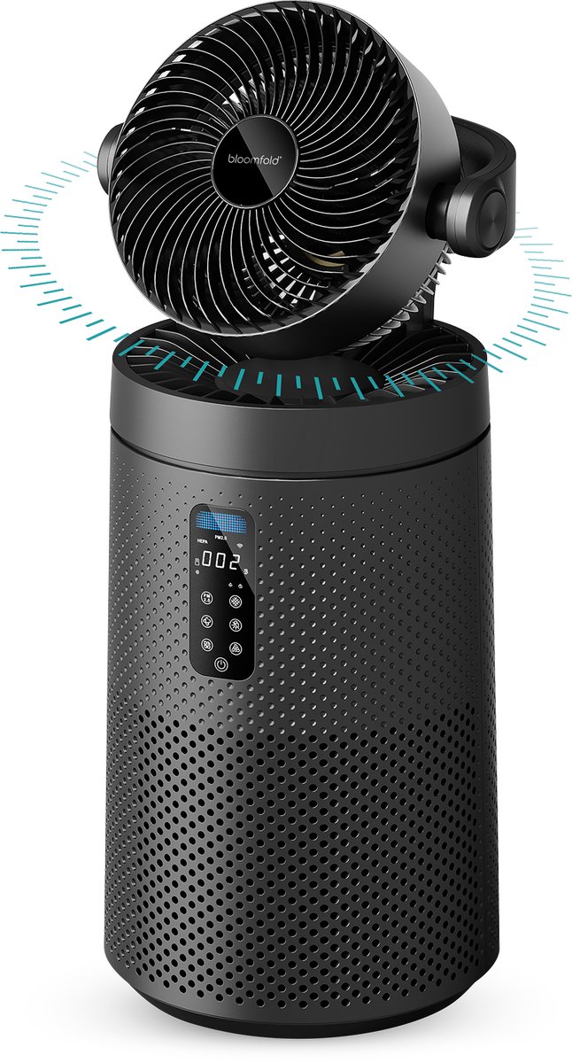 Bloomfold Luchtreiniger en Ventilator Cyclone – H13 HEPA & UVC-licht – 400 m³/h CADR – Air Purifier - Medische Filtratieklasse tegen Pollen & Fijnstof — afbeelding 1