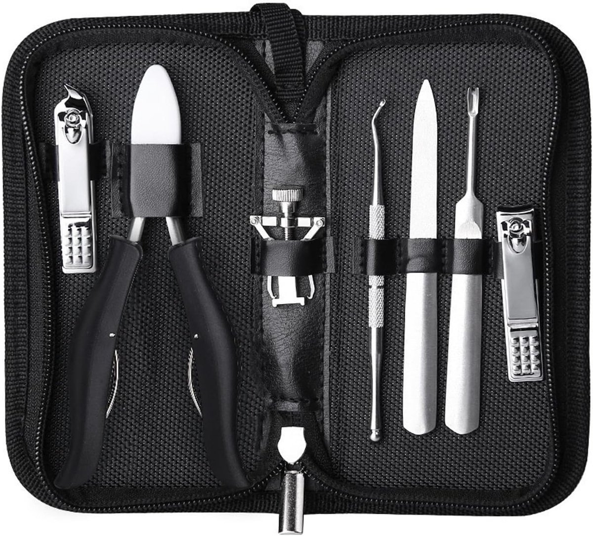 Professionele set voor het knippen van teennagels, ideaal voor dikke en ingegroeide nagels, inclusief teenknipper en nageltang