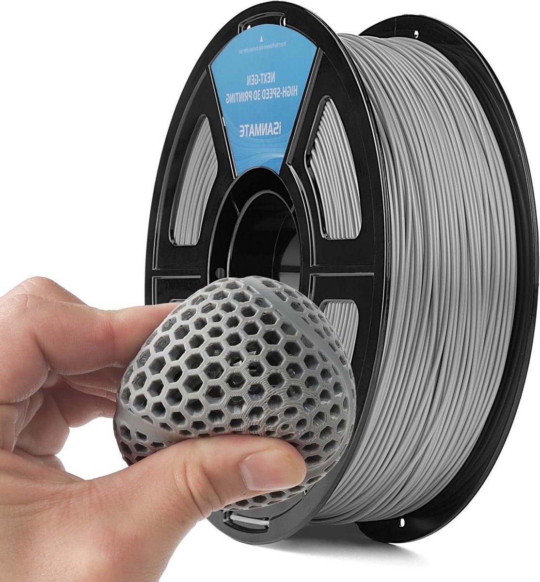 TPU Filament - Flexibel Garen - 3D Printen - Hogesnelheid Printen - 1 kg 1.75 mm - Grijs