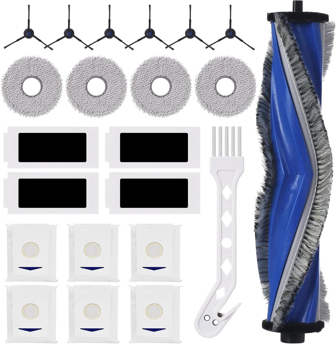 22-delige Accessoireset voor Robotstofzuiger, Inclusief Antibacteriële Stofzakken, Schoonmaakdoeken en Filters voor Grondige Reiniging