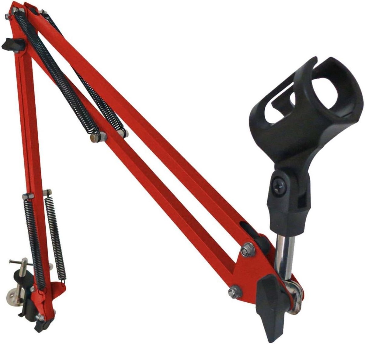 Microfoonarm Tafel - Zwenkarm Statief - Opnames Maken - 360 Graden Draaibaar - 40 cm - Rood