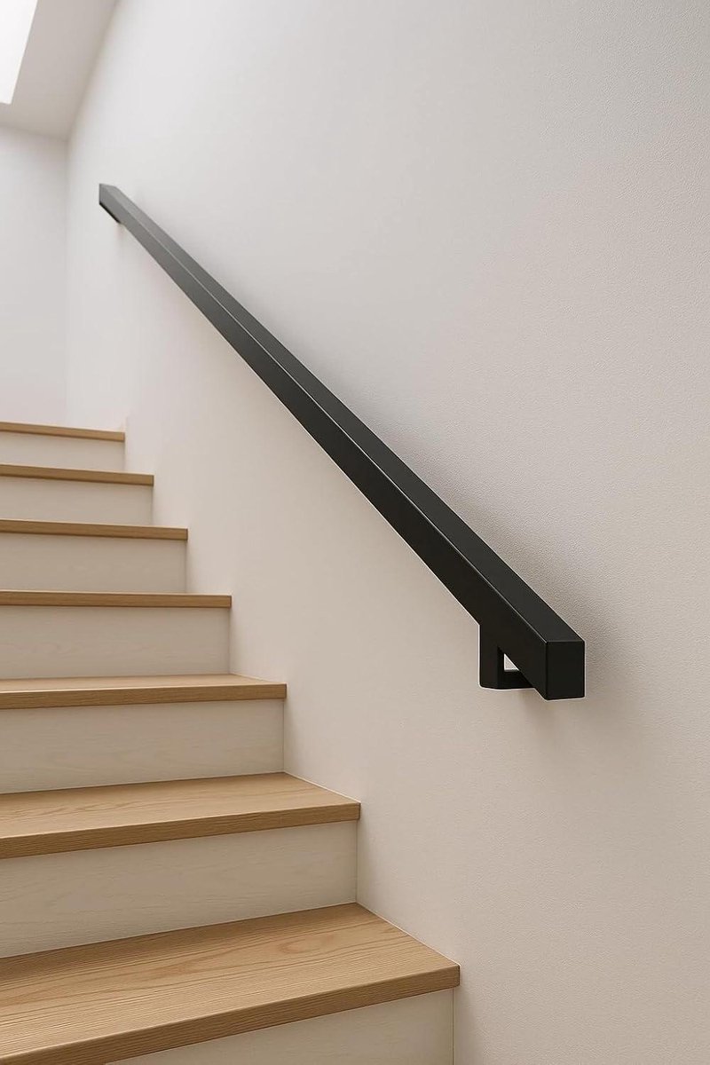 Trapleuning Ijzer - Handgreep Trap - Veiligheid Trap - Montageklaar - 270 cm Lengte - Mat Zwart