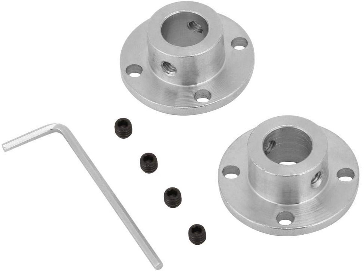2 Stuks M4 Rigid Flens Koppeling voor Motoras - Koppeling Connector ID 12mm OD 18mm, Duurzaam en Betrouwbaar
