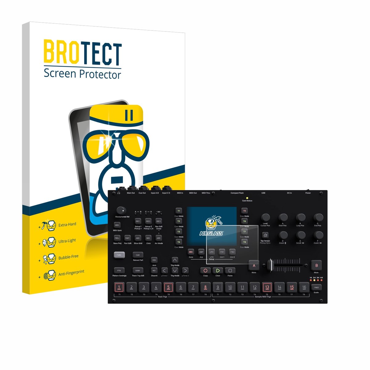 Screenprotector voor Elektron Octatrack MKII Beschermglas transparant