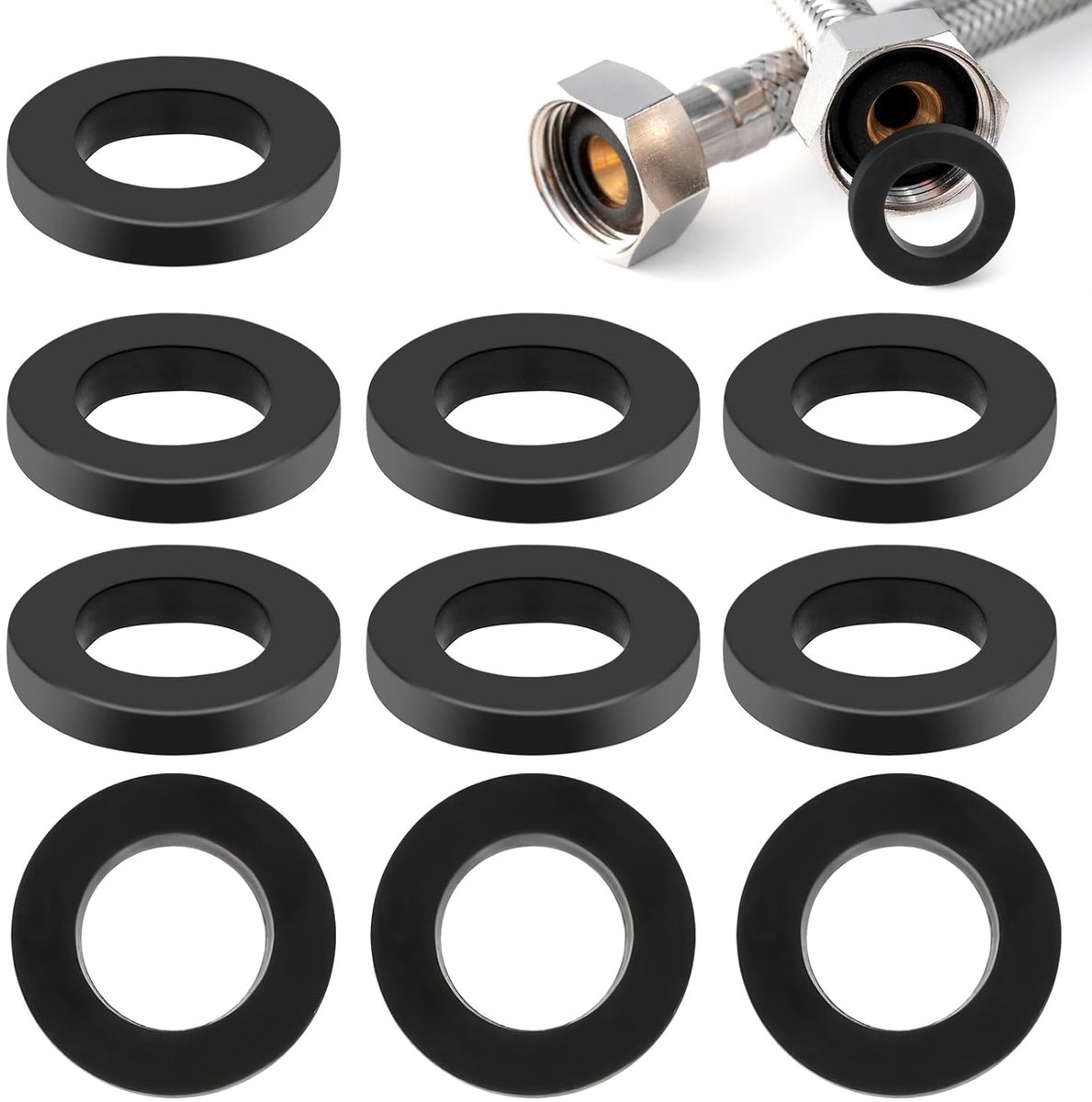 Duurzame Silica Gel Afsluitringen voor Douchekop en Doucheslang - 1/2 Inch (19mm) Versteviging en Waterdichtheid