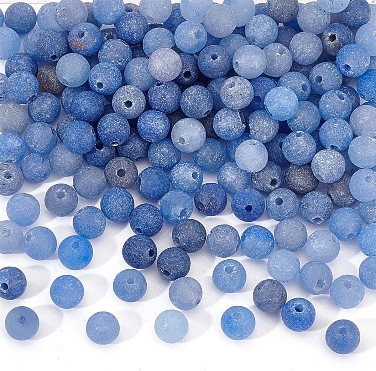 170 Stuks Natuurlijke Blauwe Aventurijn Kralen, 4mm Matte Kralen, Edelsteen Kralen voor Sieraden Maken en DIY Armbanden