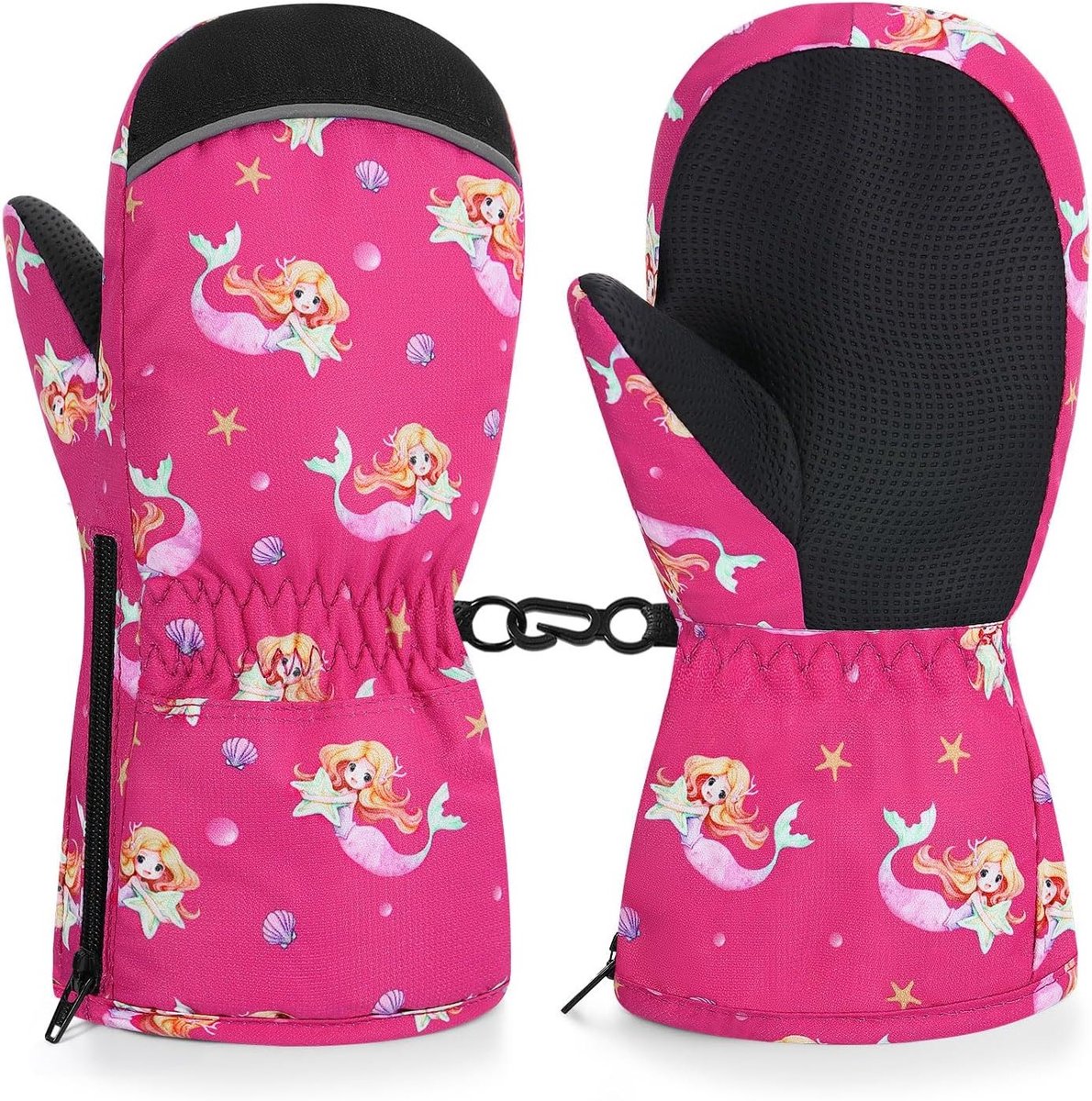 Kinderen Winter Ski Handschoenen - Waterdichte en Antislip Sneeuwwantjes voor Peuters met Rits, Ideaal voor Buitenactiviteiten en Koude Dagen
