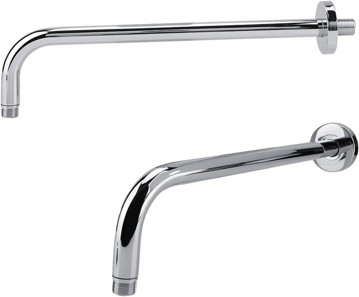 Wandgemonteerde Douchearm van RVS 43 cm voor Extra Lange Douchestraal en Comfortabel Douchen