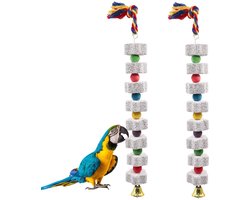 Cosensi - Grote Chew Toys - Beekverzorging - 2 Stuks - Calciumsteen - Speelgoed voor Vogels - Geschikt voor Papegaaien en Chinchilla's